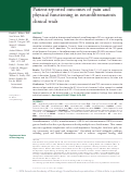 Cover page: Patient-reported outcomes of pain and physical functioning in neurofibromatosis clinical trials