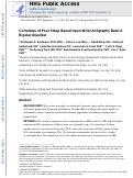 Cover page: Correlates of poor sleep based upon wrist actigraphy data in bipolar disorder.