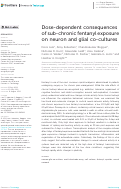 Cover page: Dose-dependent consequences of sub-chronic fentanyl exposure on neuron and glial co-cultures.