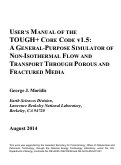 Cover page: User's Manual of the TOUGH+ Core Code v1.5: A General-Purpose Simulator of Non-Isothermal Flow and Transport through Porous and Fractured Media