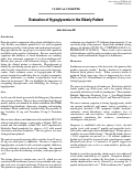 Cover page: Evaluation of Hypoglycemia in the Elderly Patient