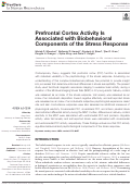 Cover page: Prefrontal Cortex Activity Is Associated with Biobehavioral Components of the Stress Response