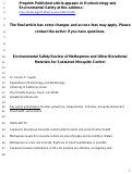 Cover page: Environmental safety review of methoprene and bacterially-derived pesticides commonly used for sustained mosquito control