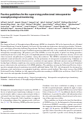 Cover page: Practice guidelines for the supervising professional: intraoperative neurophysiological monitoring