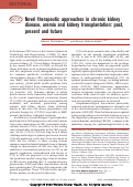 Cover page: Editorial: Novel therapeutic approaches in chronic kidney disease, uremia and kidney transplantation: past, present and future.