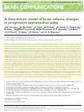 Cover page: A data-driven model of brain volume changes in progressive supranuclear palsy.