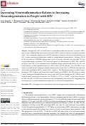 Cover page: Increasing Neuroinflammation Relates to Increasing Neurodegeneration in People with HIV