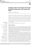 Cover page: Imaging in Non-neurologic Oncologic Treatment Planning of the Head and Neck