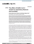 Cover page: The effect of SARS-CoV-2 variant on respiratory features and mortality