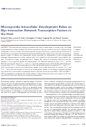 Cover page: Microsporidia Intracellular Development Relies on Myc Interaction Network Transcription Factors in the Host