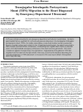 Cover page: Transjugular Intrahepatic Portosystemic Shunt (TIPS) Migration to the Heart Diagnosed by Emergency Department Ultrasound