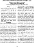 Cover page: Simultaneous Cross-situational Learning of Category and Object Names