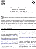 Cover page: Age-related differences in auditory event-related potentials during a cued attention task