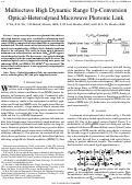 Cover page: Multioctave high dynamic range up-conversion optical-heterodyned microwave photonic link