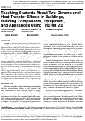 Cover page: Teaching students about two-dimensional heat transfer effects in buildings, building components, equipment, and appliances using Therm 2.0.