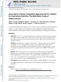 Cover page: Associations of body composition measures and C2, a marker for small artery elasticity: The MESA