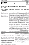 Cover page: Atomic Force Microscopy Analysis of Icosahedral Virus RNA