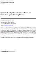 Cover page: Dynamics near equilibrium for intense beams in a nonlinear integrable focusing channel