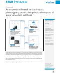 Cover page: An expression-based variant impact phenotyping protocol to predict the impact of gene variants in cell lines