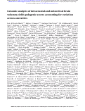 Cover page: Genomic analysis of intracranial and subcortical brain volumes yields polygenic scores accounting for variation across ancestries