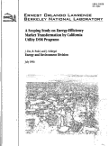 Cover page: A Scoping Study on Energy Efficiency in Market Transformation by California Utility DSM Programs