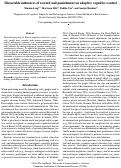 Cover page: Dissociable influences of reward and punishment on adaptive cognitive control