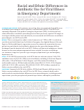 Cover page: Racial and Ethnic Differences in Antibiotic Use for Viral Illness in Emergency Departments