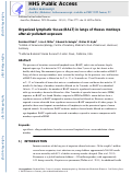 Cover page: Organized lymphatic tissue (BALT) in lungs of rhesus monkeys after air pollutant exposure