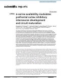 Cover page: d-serine availability modulates prefrontal cortex inhibitory interneuron development and circuit maturation