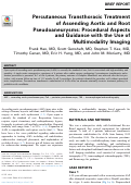 Cover page: Percutaneous Transthoracic Treatment of Ascending Aortic and Root Pseudoaneurysms: Procedural Aspects and Guidance with the Use of Multimodality Imaging