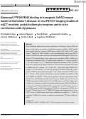 Cover page: Alzheimer's disease 5xFAD mice with beta-amyloid plaques have increased alpha4beta2*nicotinic acetylcholinergic receptors