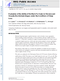 Cover page: Evaluation of the ability of northern fur seals to perceive and visually discriminate images under the conditions of sleep loss