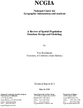 Cover page: A Review of Spatial Population Database Design and Modeling (96-3)