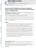 Cover page: Exposure to DDT and hypertensive disorders of pregnancy among South African women from an indoor residual spraying region: The VHEMBE study