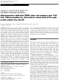 Cover page: High-temperature adult-plant (HTAP) stripe rust resistance gene Yr36 from Triticum turgidum ssp. dicoccoides is closely linked to the grain protein content locus Gpc-B1