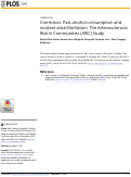 Cover page: Correction: Past alcohol consumption and incident atrial fibrillation: The Atherosclerosis Risk in Communities (ARIC) Study.