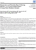 Cover page: Reoperation and Mortality Rates Following Elective 1 to 2 Level Lumbar Fusion: A Large State Database Analysis.