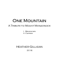 Cover page: One Mountain