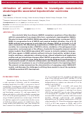 Cover page: Utilization of animal models to investigate nonalcoholic steatohepatitis-associated hepatocellular carcinoma