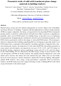 Cover page: Parametric study of solid-solid translucent phase change materials in building windows