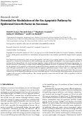 Cover page: Potential for Modulation of the Fas Apoptotic Pathway by Epidermal Growth Factor in Sarcomas