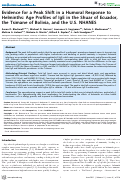 Cover page: Evidence for a Peak Shift in a Humoral Response to Helminths: Age Profiles of IgE in the Shuar of Ecuador, the Tsimane of Bolivia, and the U.S. NHANES