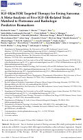 Cover page: IGF-1R/mTOR Targeted Therapy for Ewing Sarcoma: A Meta-Analysis of Five IGF-1R-Related Trials Matched to Proteomic and Radiologic Predictive Biomarkers