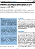 Cover page: Undesirable repigmentation in vitiligo patient receiving methotrexate therapy for the treatment of psoriasis: treatment or side effect?