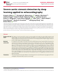 Cover page: Severe aortic stenosis detection by deep learning applied to echocardiography.