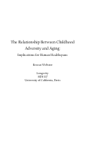 Cover page of The Relationship Between Childhood Adversity and Aging: Implications for Human Healthspans