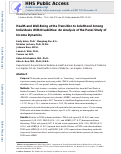 Cover page: Health and Well-Being at the Transition to Adulthood Among Individuals With Disabilities: An Analysis of the Panel Study of Income Dynamics.