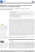 Cover page: Meristematic Connectome: A Cellular Coordinator of Plant Responses to Environmental Signals?