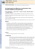 Cover page: Are hippocampal size differences in posttraumatic stress disorder mediated by sleep pathology?