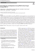 Cover page: Harm Reduction and Adaptations Among PWUD in Rural Oregon During COVID-19.